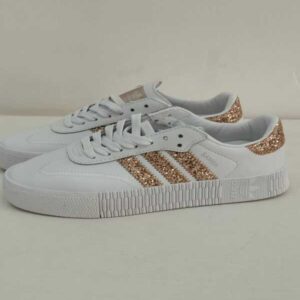 Ténis Adidas Branco Dourado